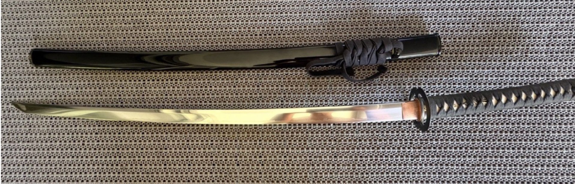 Jürgen Königshofer Messer Custom Katana Schwert 1996 Geschmiedet D2 Stahl (DIN 1.2379) Kryo-gehärtet – Bild 1