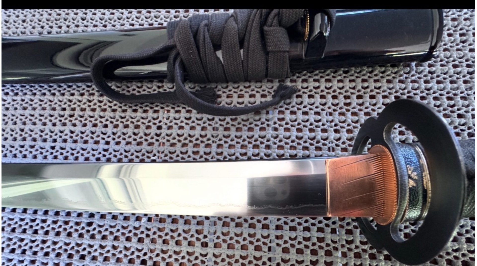 Jürgen Königshofer Messer Custom Katana Schwert 1996 Geschmiedet D2 Stahl (DIN 1.2379) Kryo-gehärtet – Bild 3