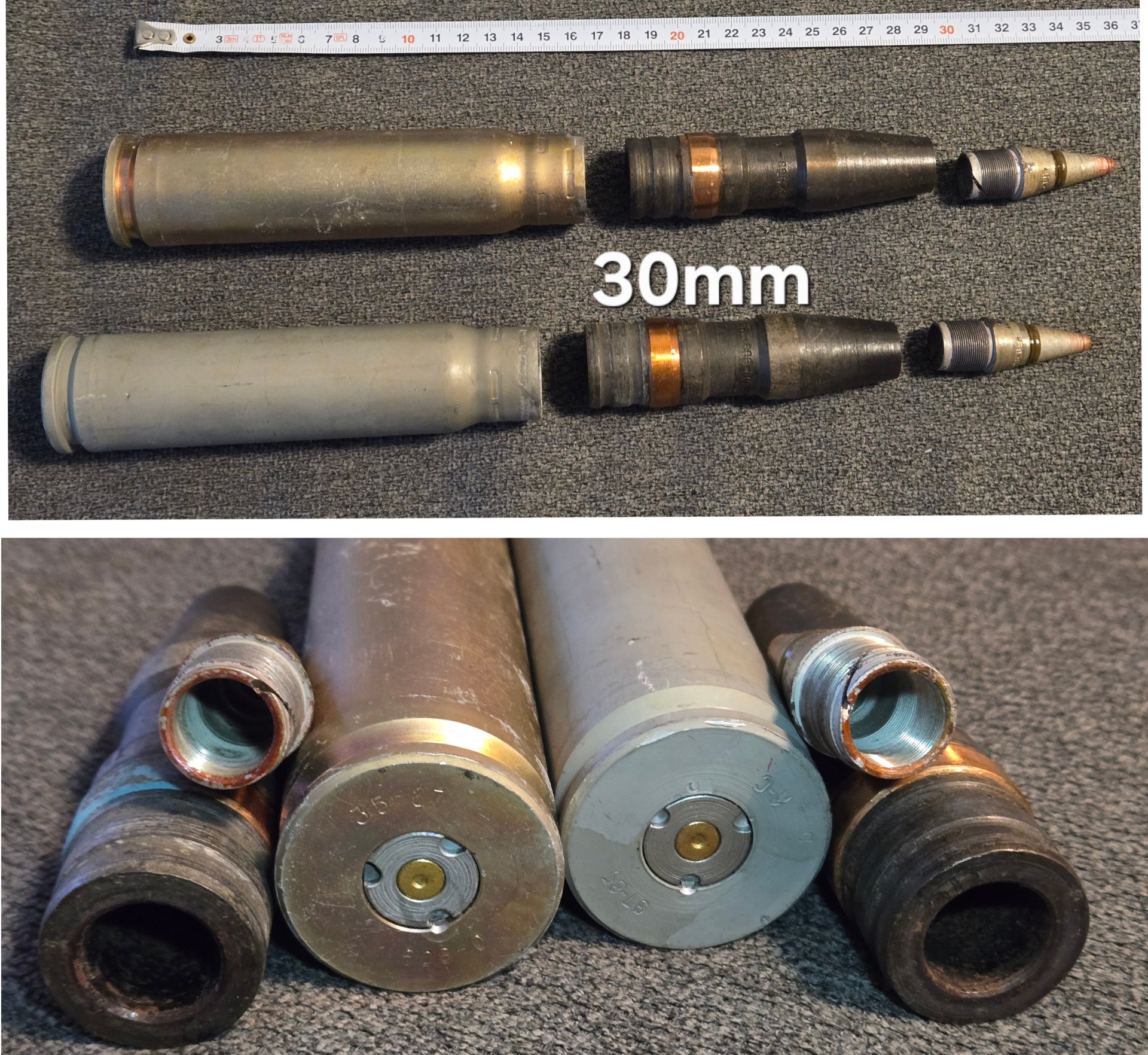 2x 30mm Bordkanone MIG Flugzeug Deko Inert 3cm Flak – Bild 1