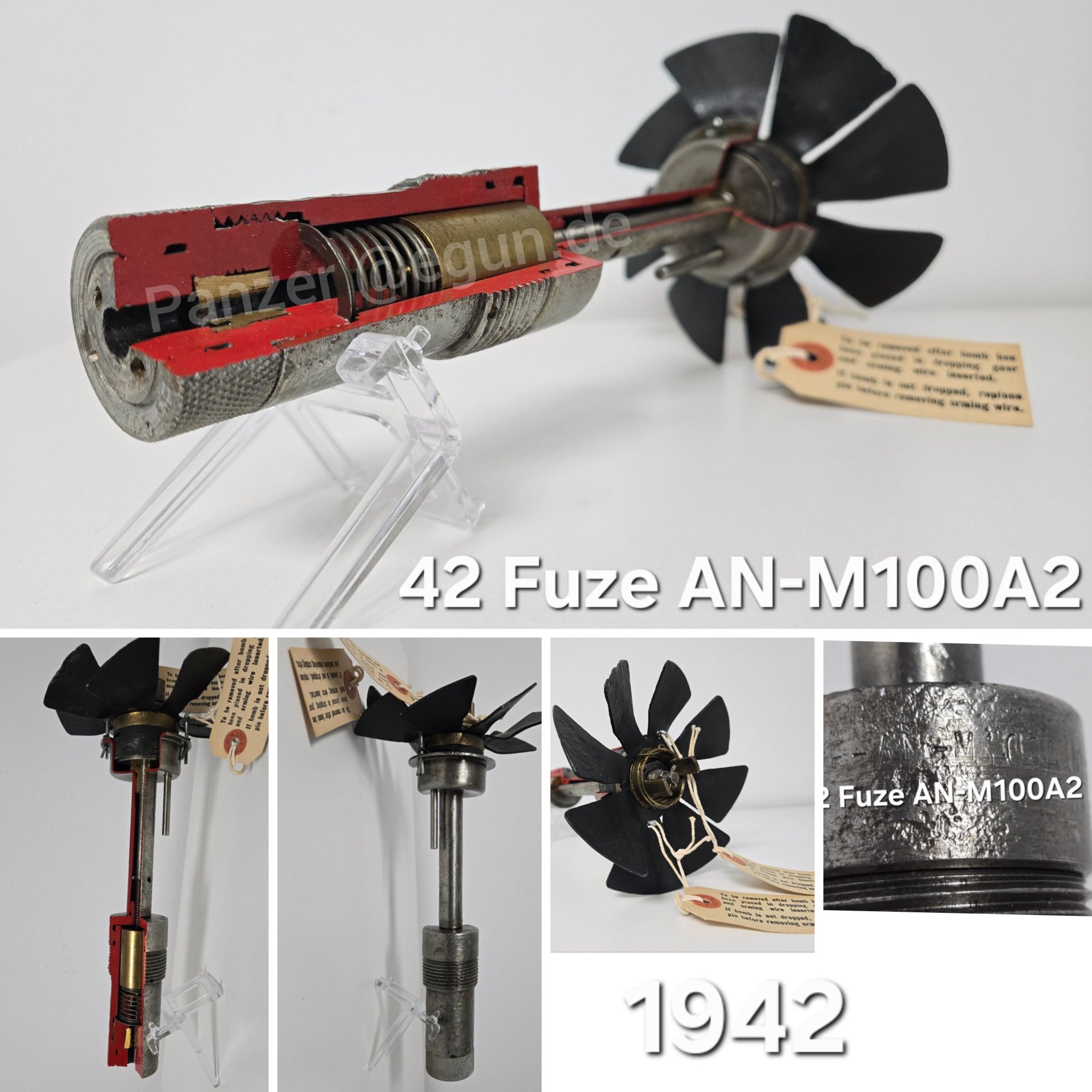 Schnittmodell Bomb Fuze AN-M100A2 US Luftwaffe Zünder EOD – Bild 1