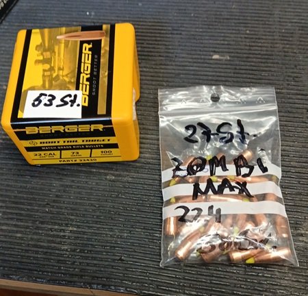 Konvolut Geschosse Kal.224, Norma , Berger, Hornady – Bild 2
