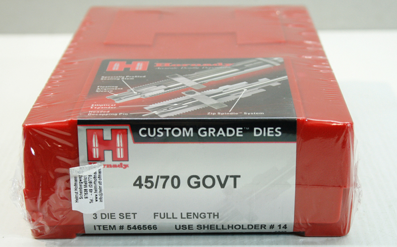 HORNADY 3-Die-Set FL Matrizensatz Custom Grade #546566 Full Length .45/70 GOVT .458 45-70 Government – Bild 1