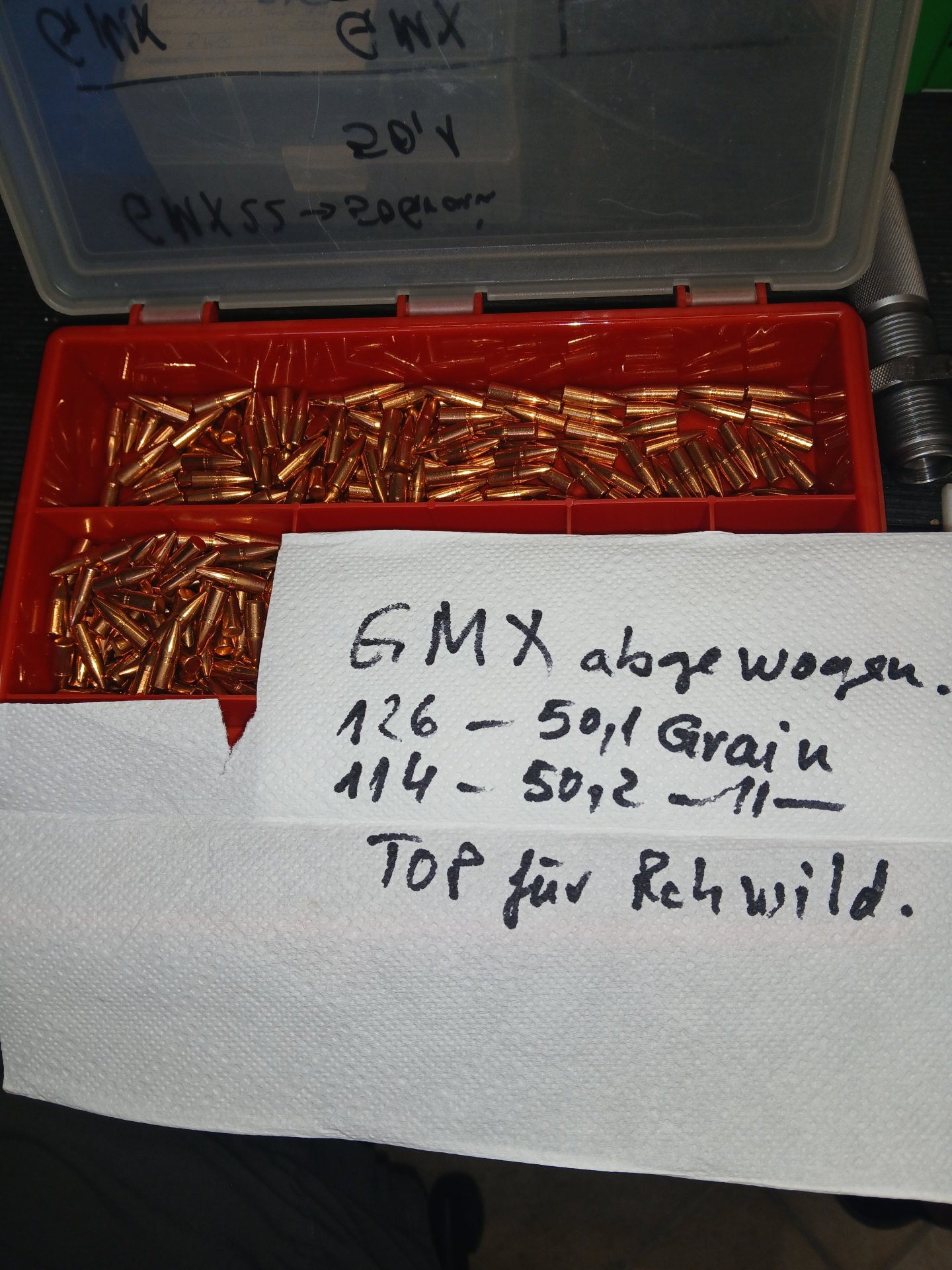 240 St. Hornady GMX Geschosse Kal.224, TOP Rehwildgeschoss – Bild 1