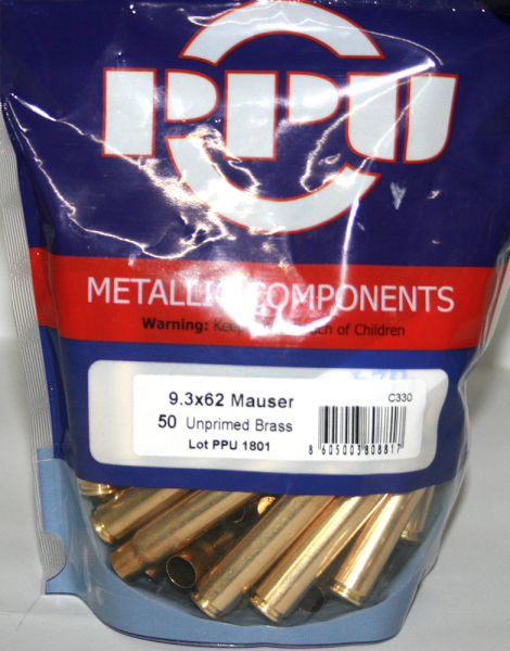50 Stück > NEUE PPU/PrviPartizan Langwaffenhülsen 9,3x62 Mauser | Boxerzündung Unprimed Brass #C330 – Bild 1