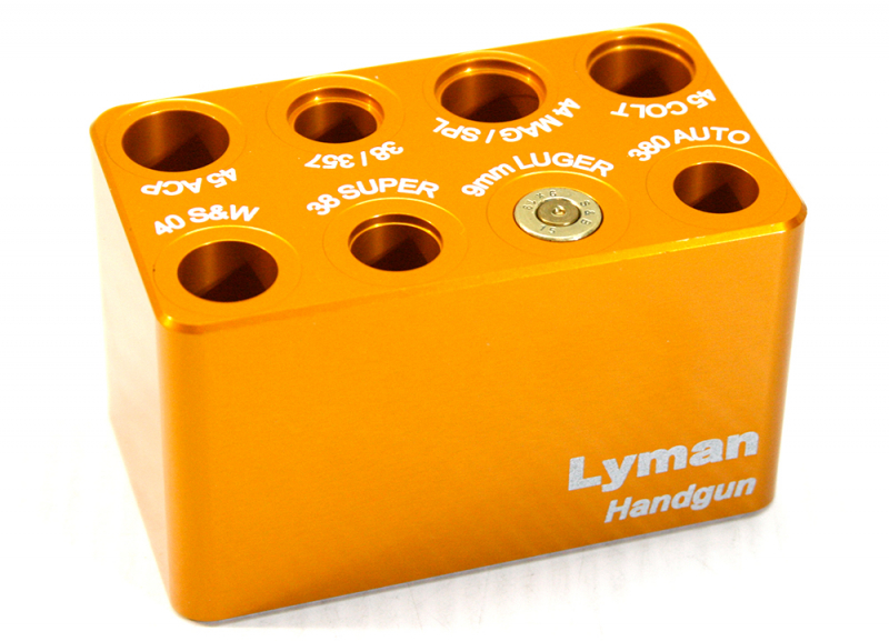 Lyman #7833000 AMMO CHECKER HANDGUN 9mm 38 Super 40S&W .357 45 BULG DETECTOR IPSC Qualtiätskontrolle – Bild 1