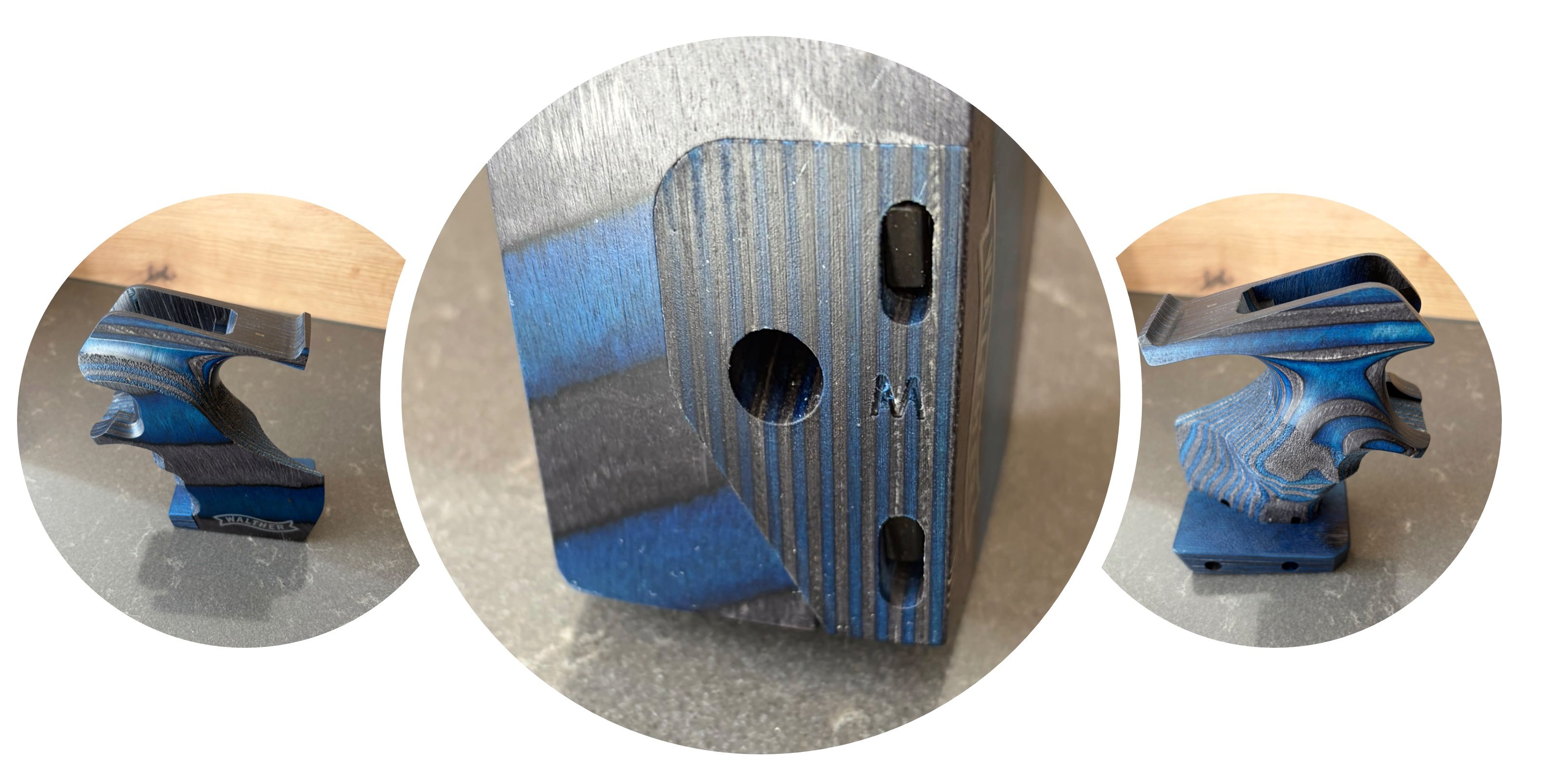 Walther GSP 500 Griff Blau Größe M neu – Bild 1