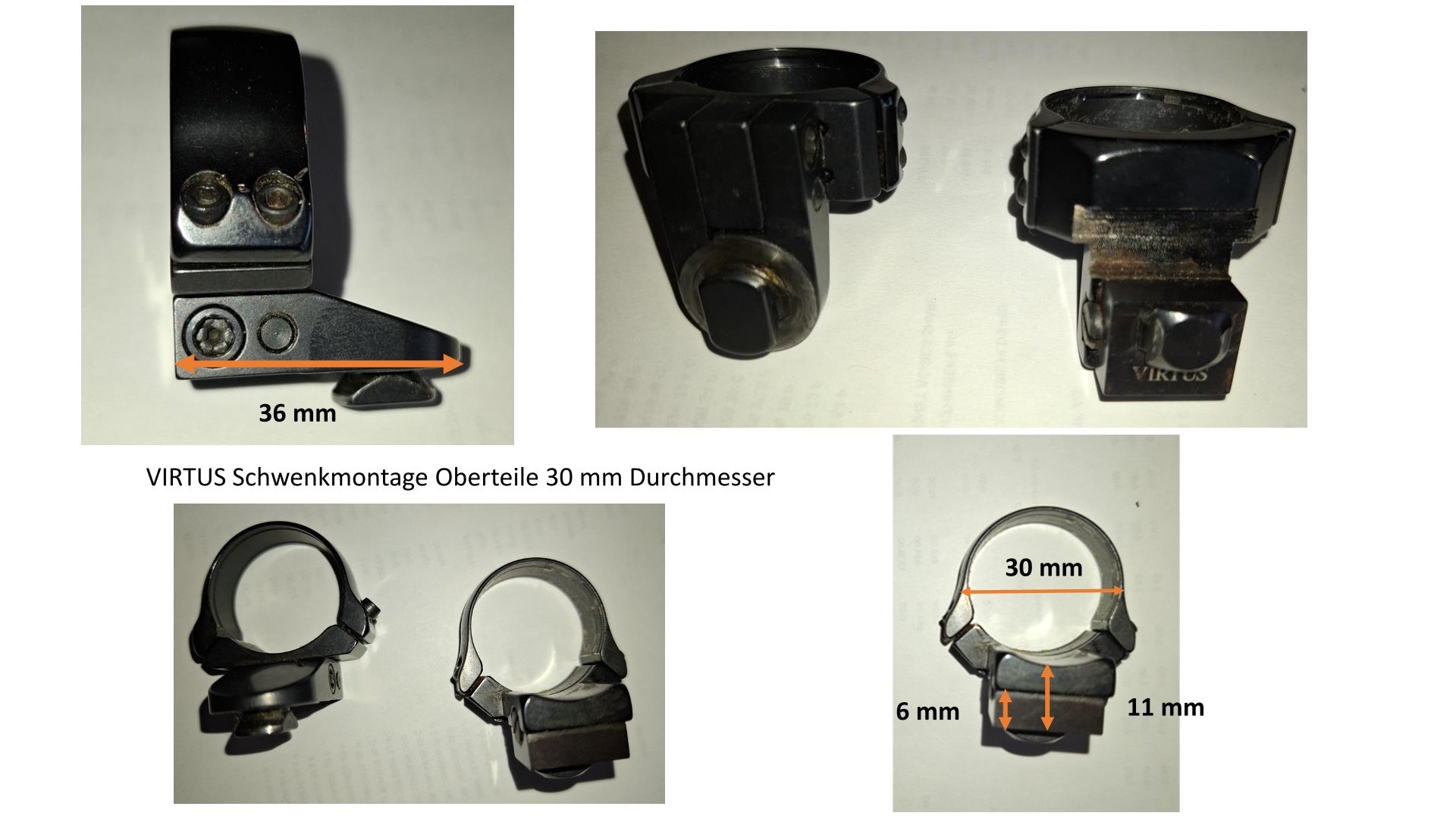 VIRTUS Schwenkmontage Oberteile 30 mm – Bild 1