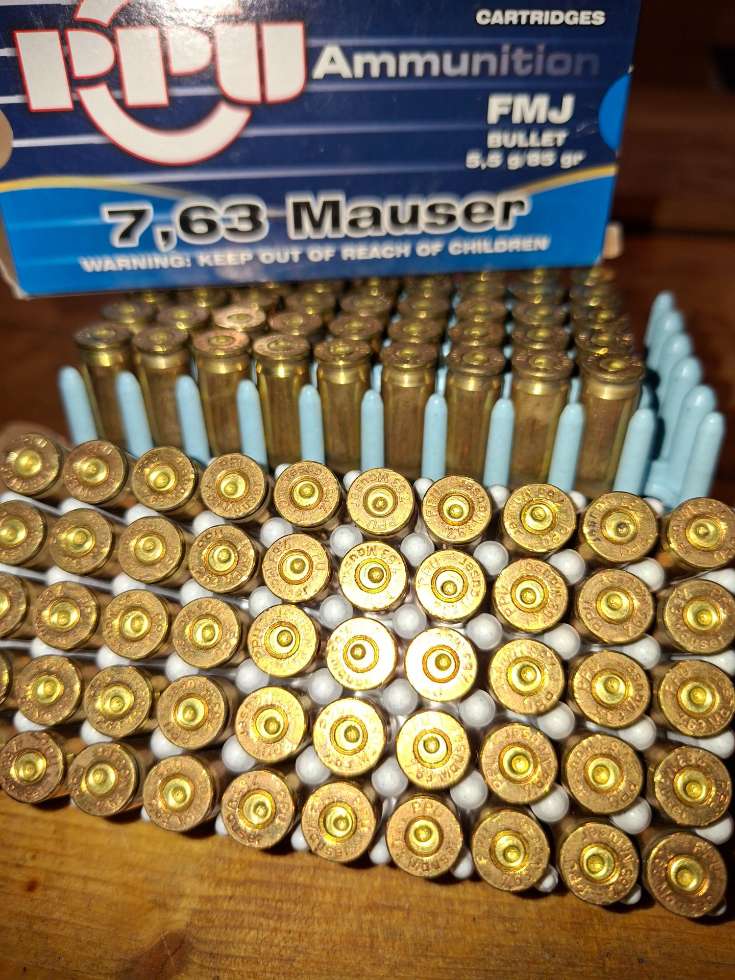 PPU Hülsen 7,63 Mauser gebraucht – Bild 1