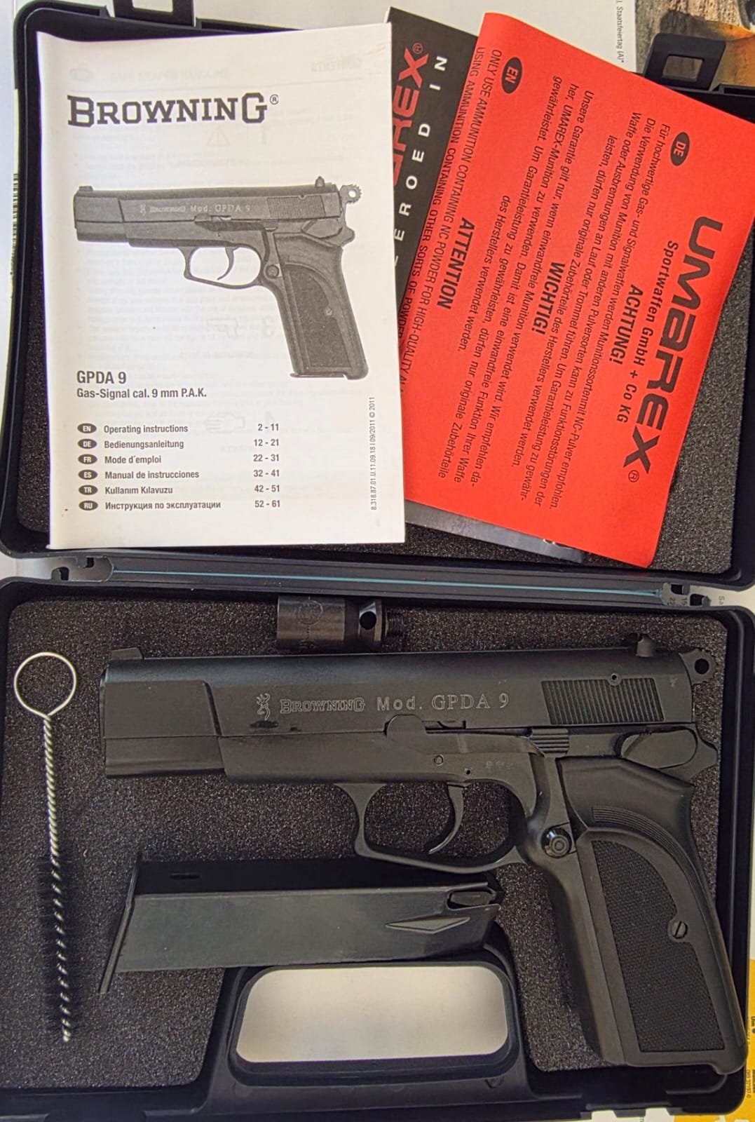 Browning GPDA 9 Schreckschuss Pistole 9mm P.A.K. schwarz brüniert – Bild 4