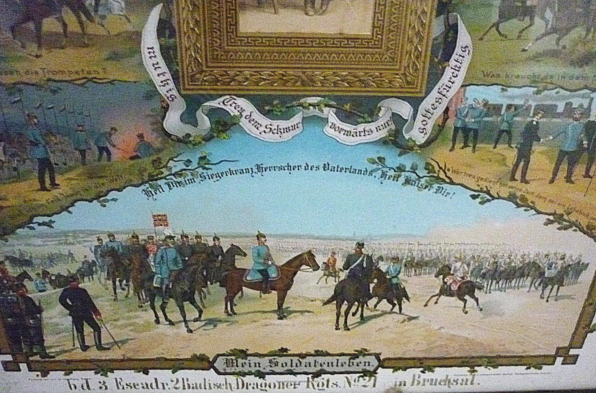Altes Reservistenbild 3 Escadr. 2 .Badisch. Dragoner Nr. 21 Bruchsal﻿﻿ 1893 – Bild 2