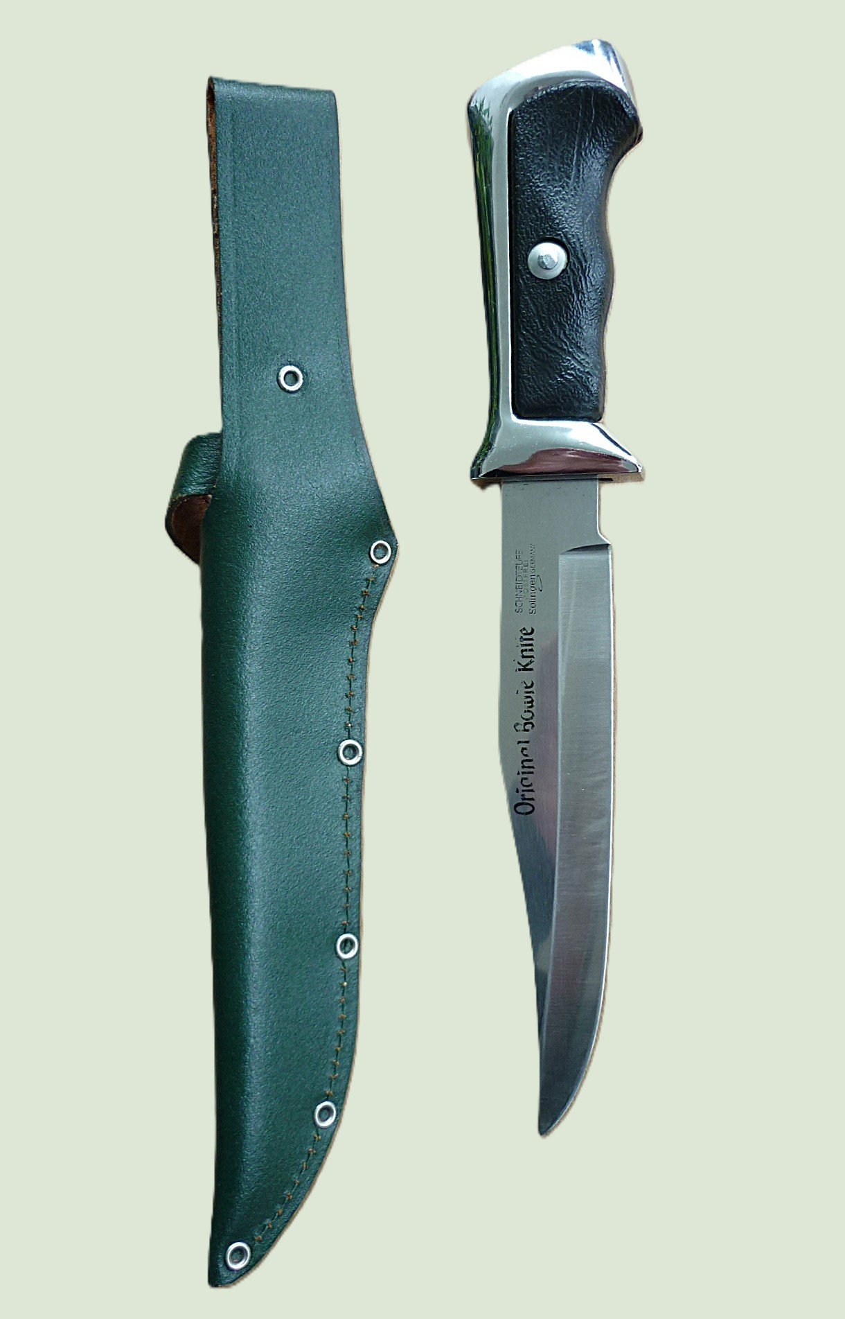 Altes Jagdmesser Bowie Hirsch Schneidteufel Solingen – Bild 2