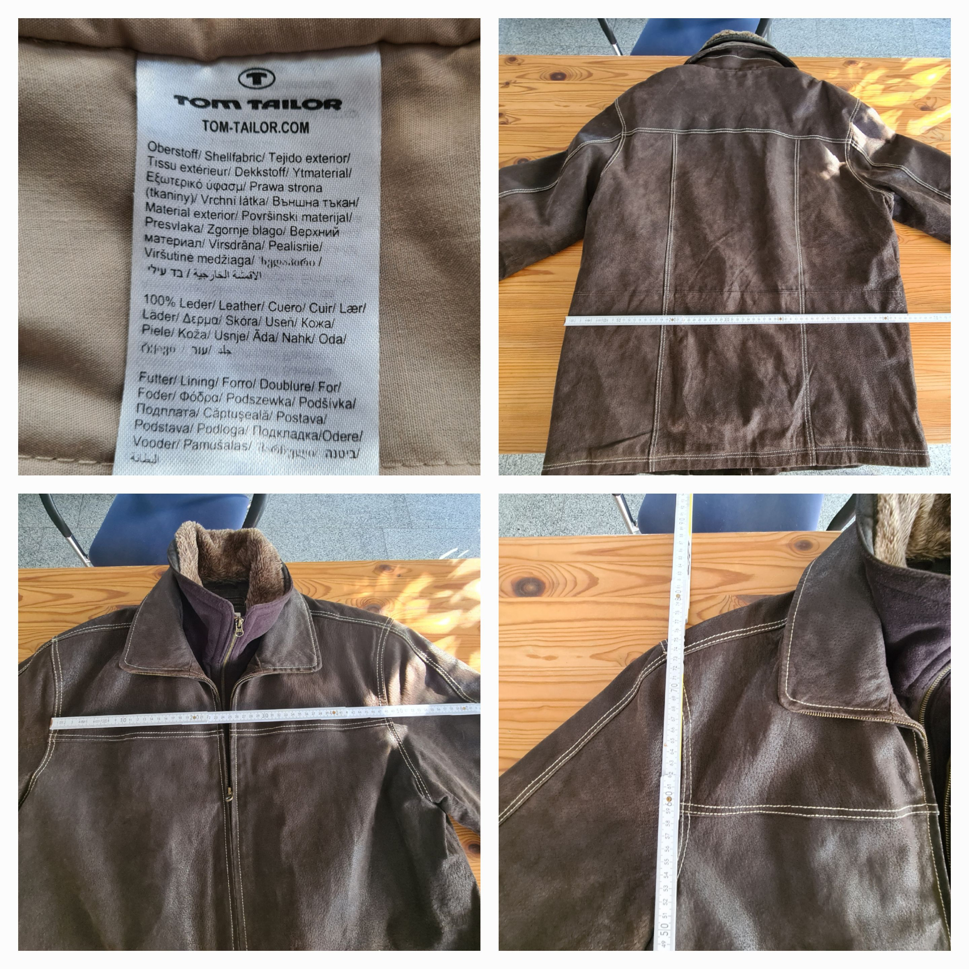 Tom Tailor Herren Lederjacke XXXL (Übergangsjacke) – 100 % Echtleder - TOP – Bild 5