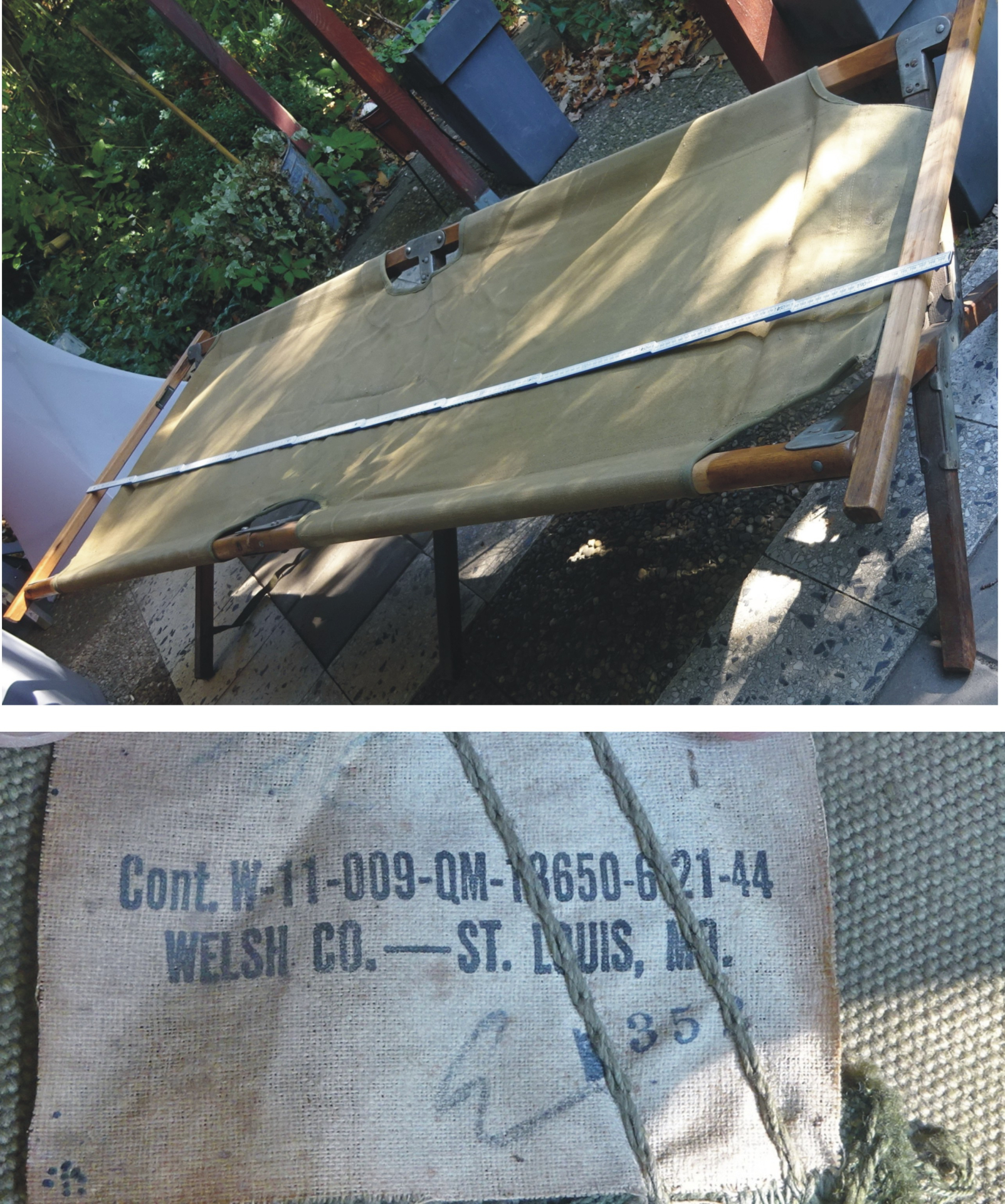 US-Army: Orig. Klapp-Feldbett – Bild 1