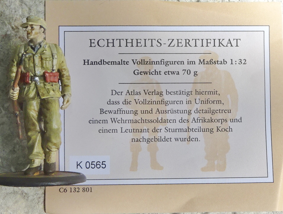 Handbemalte Zinnfigur Soldat Afrika-Korps – Bild 1