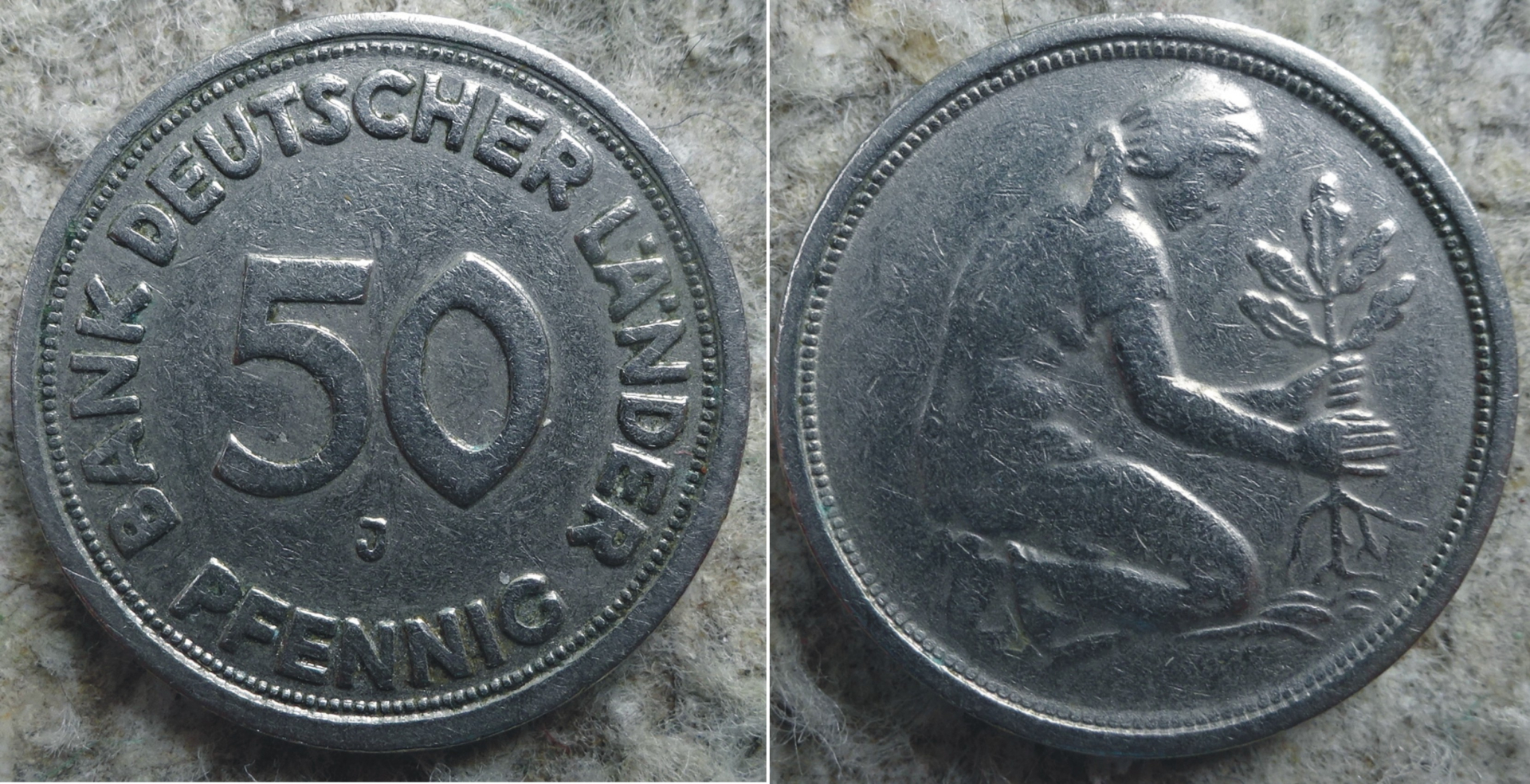 BRD: 50-Pfennig „Bank deutscher Länder“ ohne Jahreszahl SELTEN! – Bild 1