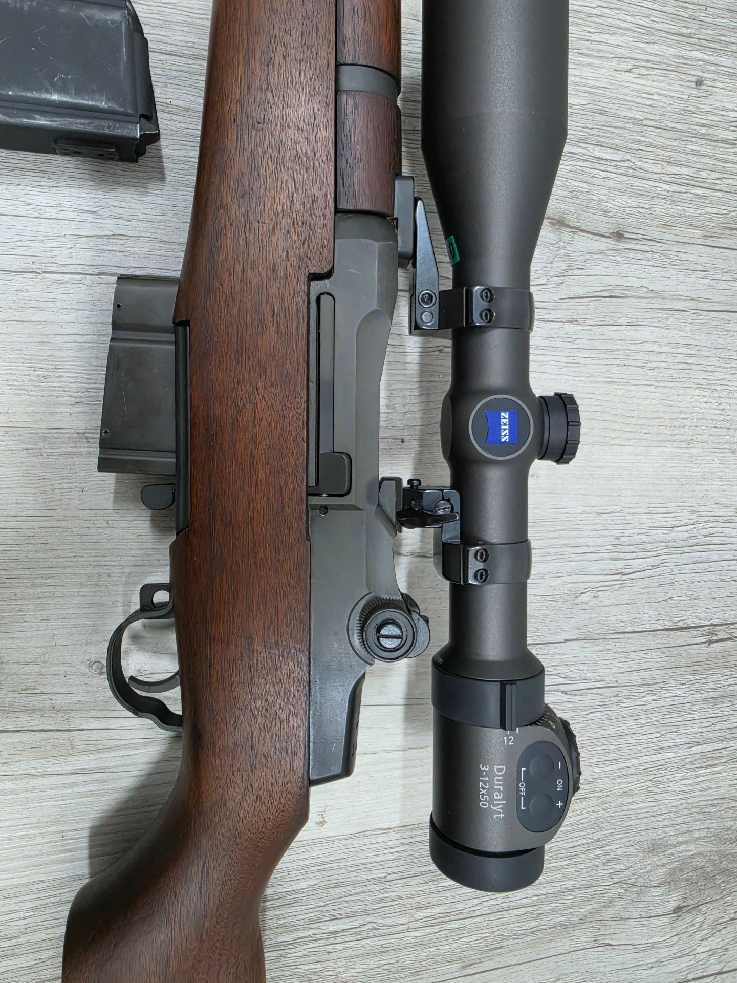 M1 Garand .308 Win. Umbau Wehrle, Wechselmagazin, Zeiss Duralyt 3-12x50 – Bild 2