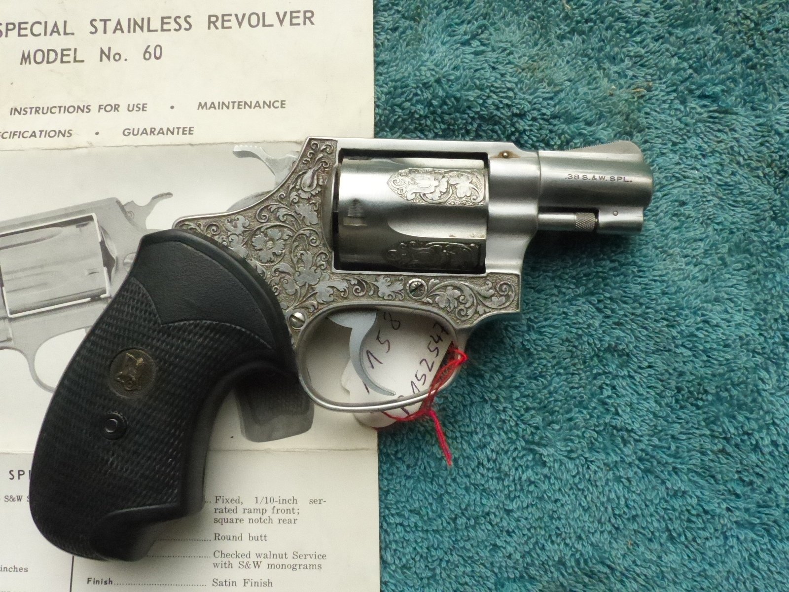 Smith&Wesson,S&W Mod.60 RB, Gravur, .38special, stainless – Bild 2