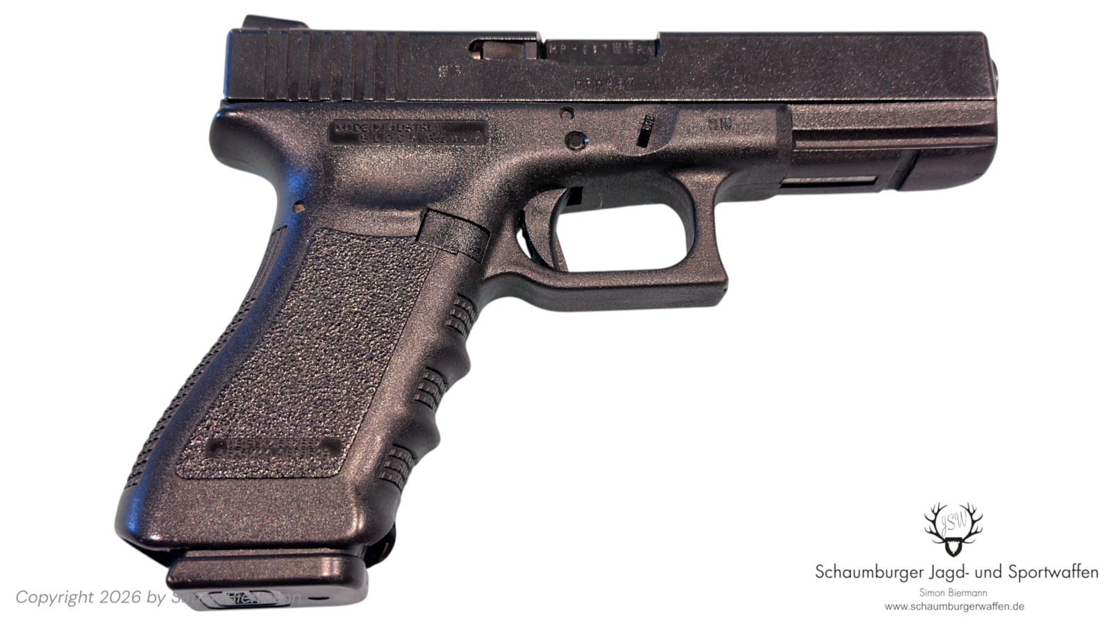 Pistole, GLOCK, GLOCK 17, Gen3, Kal. 9mmLuger, sehr guter Zustand. – Bild 1