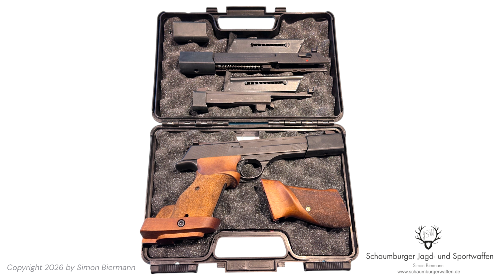 Set, Pistole, ERMA, Mod. ESP 85A, Kal. .22lr, inkl. WS .32S&WLongWC, Aust. Lauf in .22lr, s. g. Z. – Bild 1