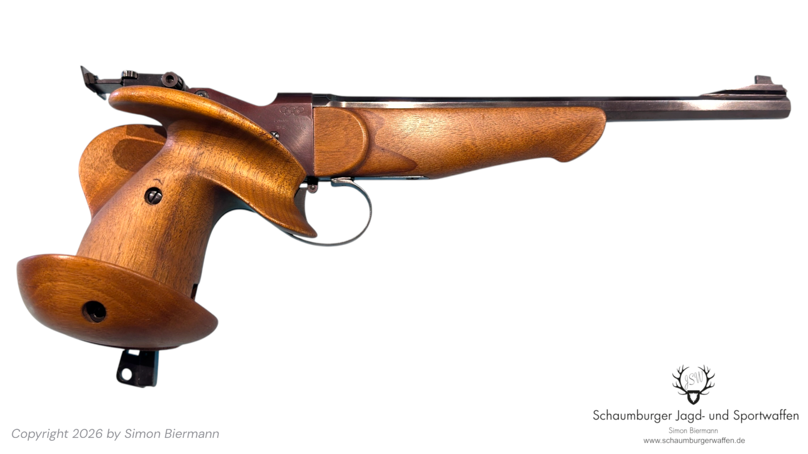 Freie Pistole, Hämmerli, Mod. Olympia London-Helsinki, Kal. .22lr, Waffe Bestzustand. – Bild 1