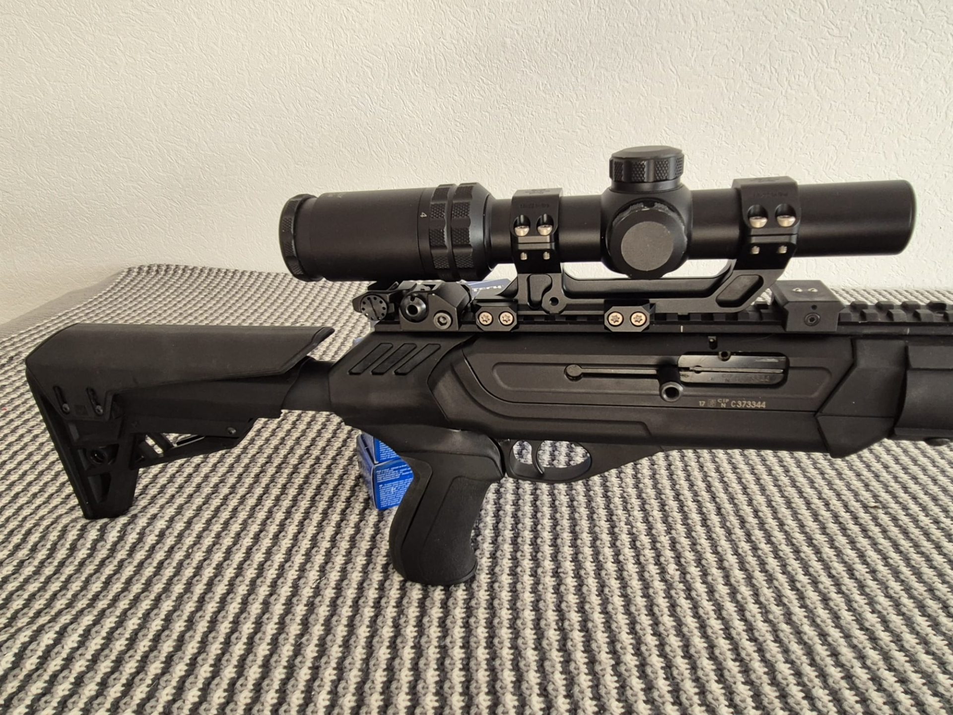 CZ 512 Tactical mit zfr Vector Optics Grizzly 1-4x24 , Bipod ,Hülsenfangsack – Bild 5