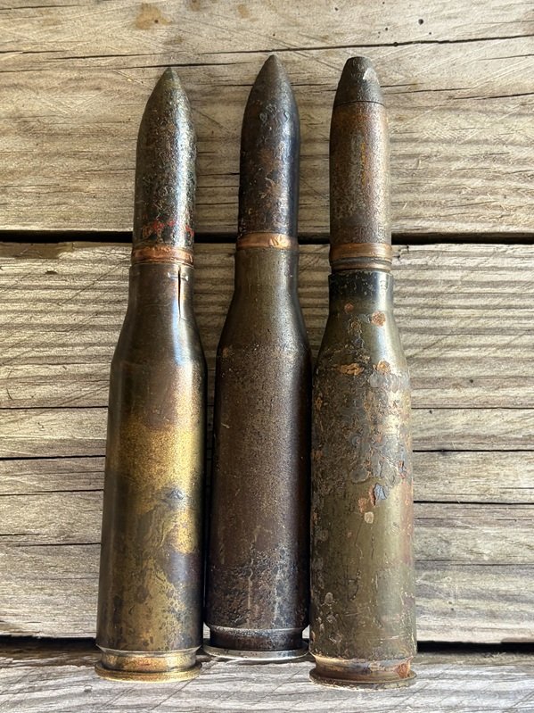 Drei Deko Patronen für das MG151/15 der Luftwaffe Wehrmacht – Bild 2