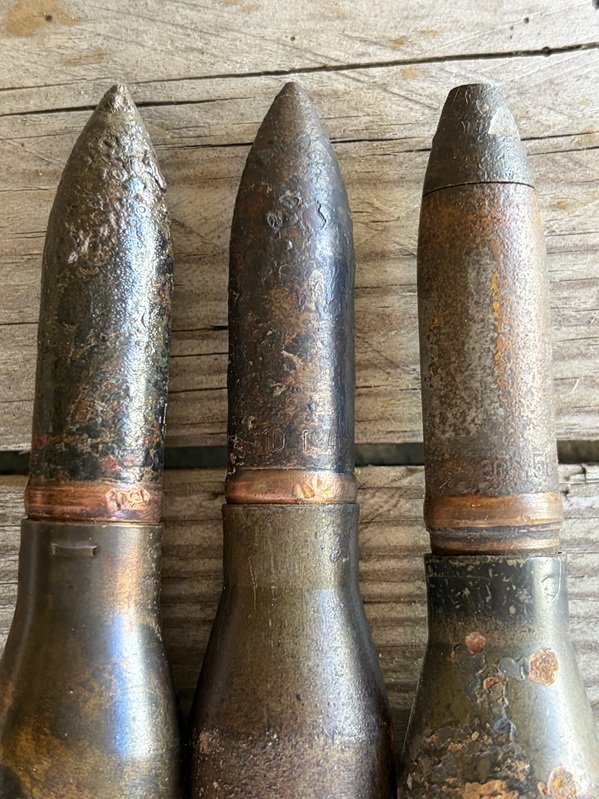 Drei Deko Patronen für das MG151/15 der Luftwaffe Wehrmacht – Bild 3