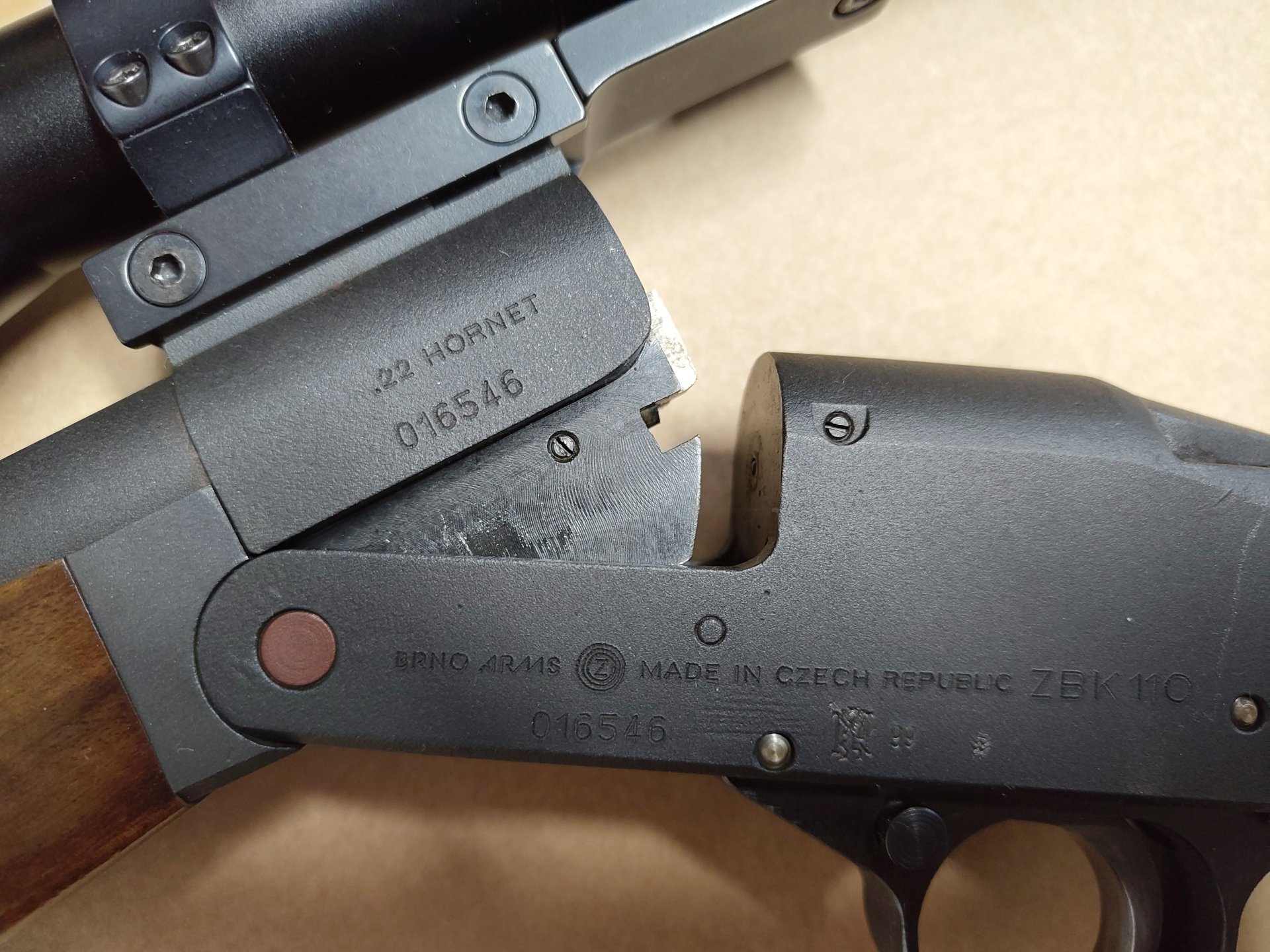 BRNO Arms ZBK 110 Kipplaufbüchse, Kaliber .22 Hornet – Bild 3
