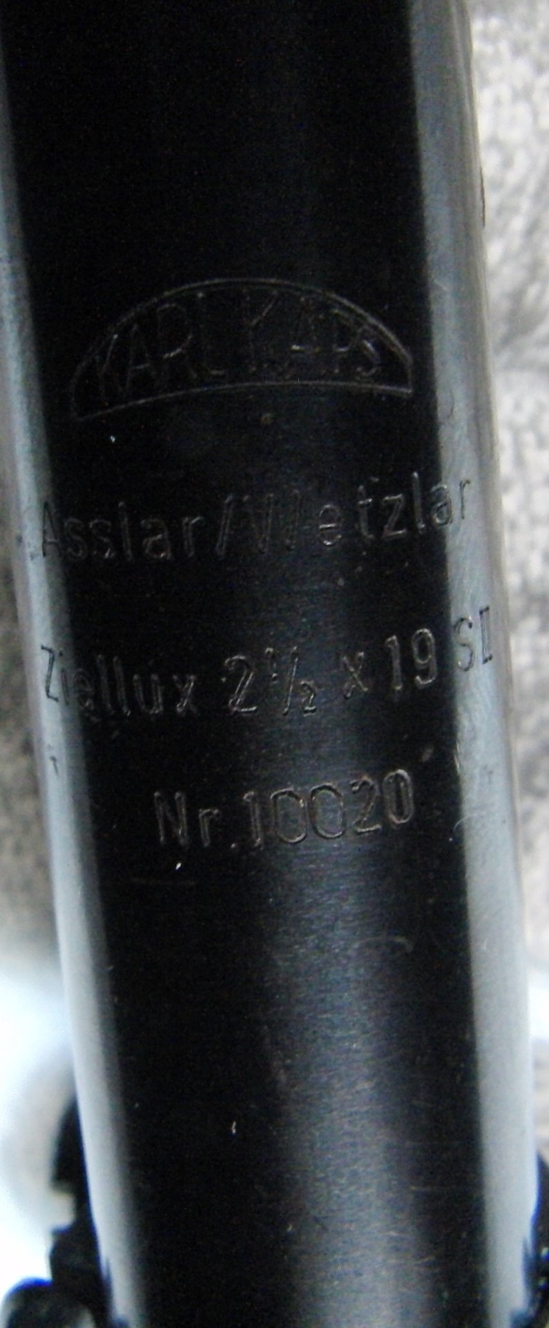 Historisches Zielfernrohr Karl Kaps Asslar / Wetzlar Zielux 2 ½ x 19 SII Nr. 10020 – Bild 3