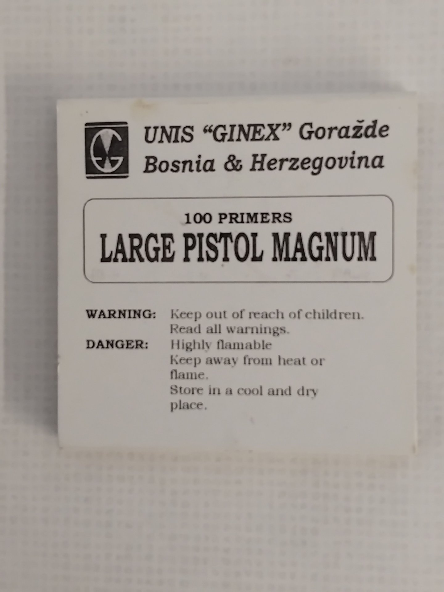Zündhütchen Large Pistol Magum Ginex 1000 stk – Bild 1