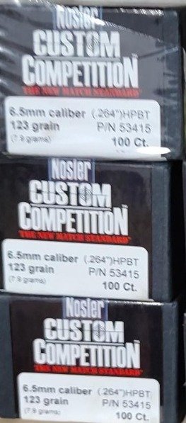 Nosler Costum Competition 6,5mm /.123 100gr 3x100 - Geschäftsaufgabe – Bild 1