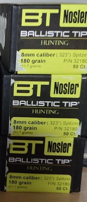 Nosler Ballistic Tip BT 8mm /.323 Spitzer 180gr 3x50 - Geschäftsaufgabe – Bild 1