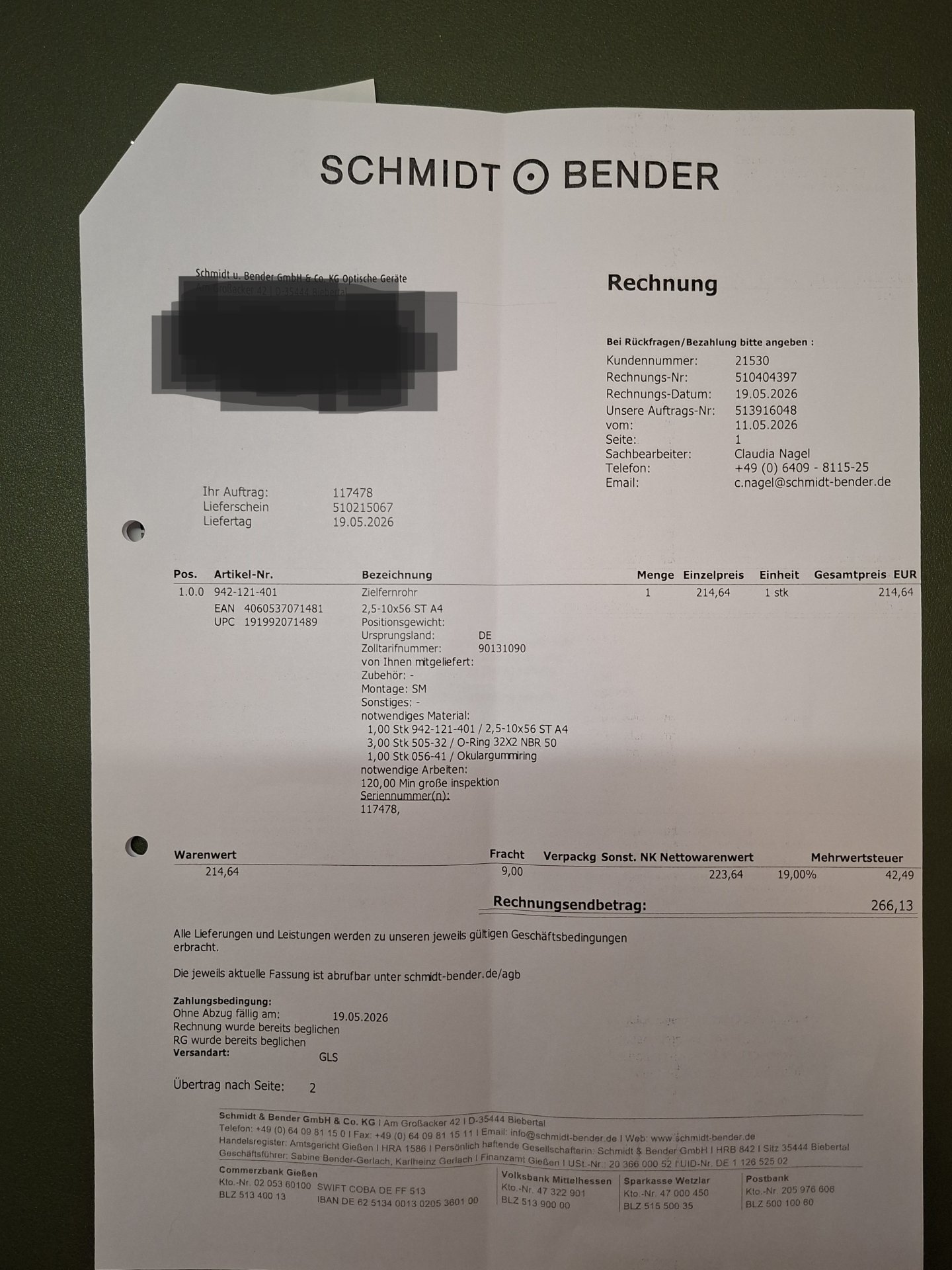 Schmid&Bender Klassik 2,5-10x56 Absehen 4A – Bild 6