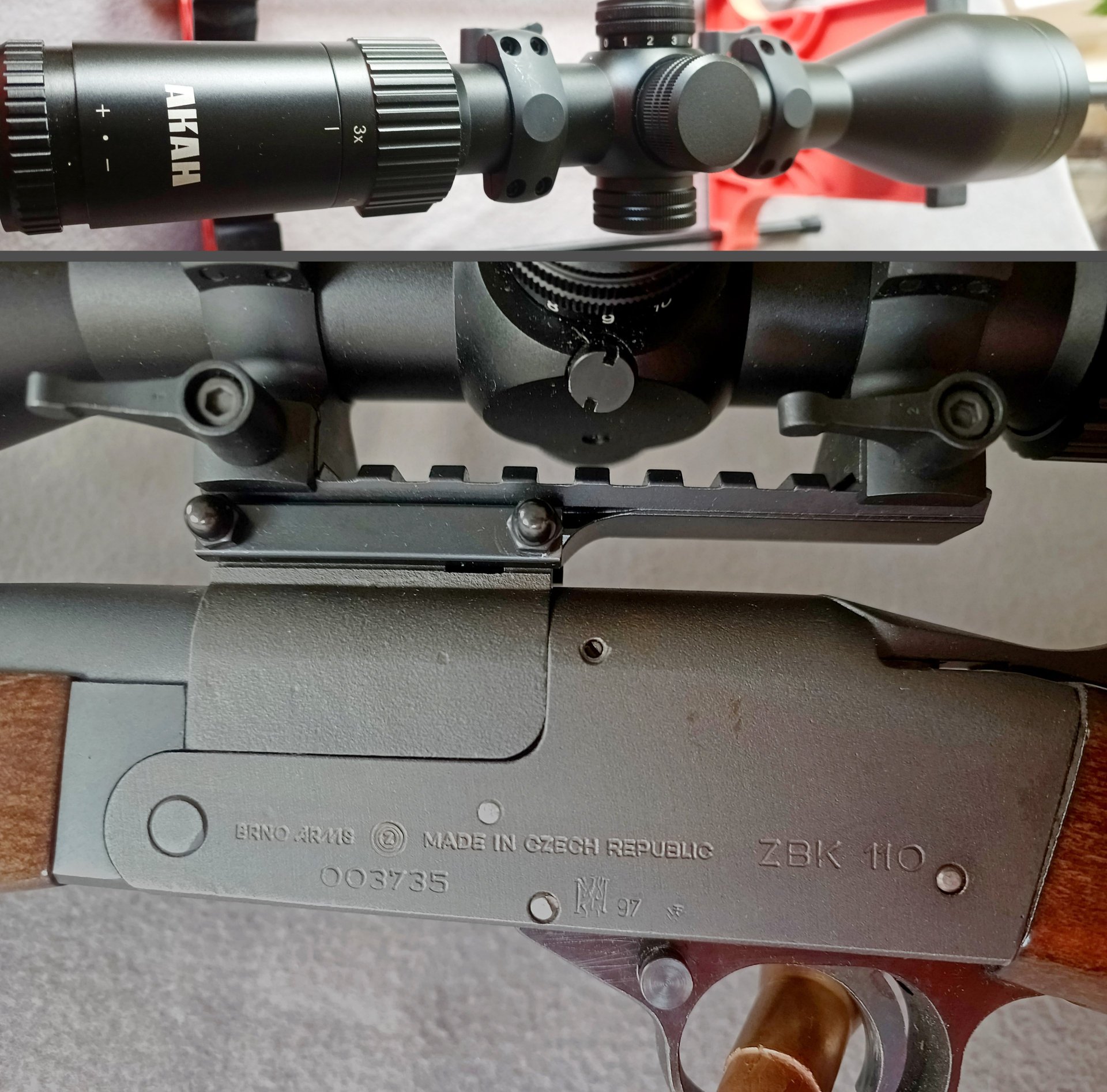 Brno ZBK 110 Kipplaufbüchse Kal. 5,6x52R – AKAH 3-12x56 Abs. 4 (Leuchtpunkt) – Bild 2