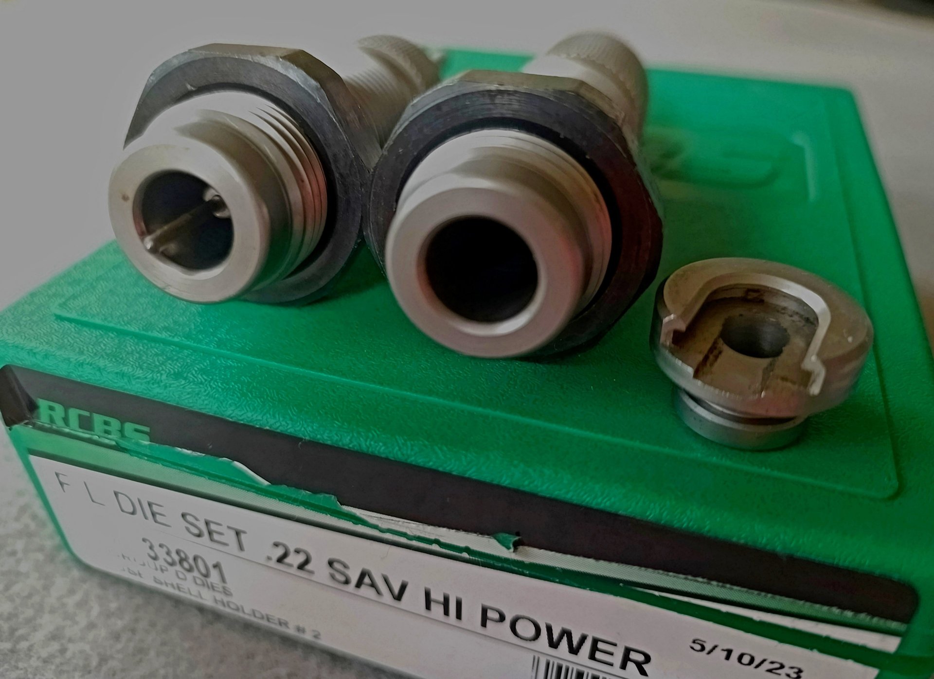 RCBS Matrizensatz 5,6x52 R (.22 Savage High Power) inkl. Hülsenhalter – bestzustand – Bild 2