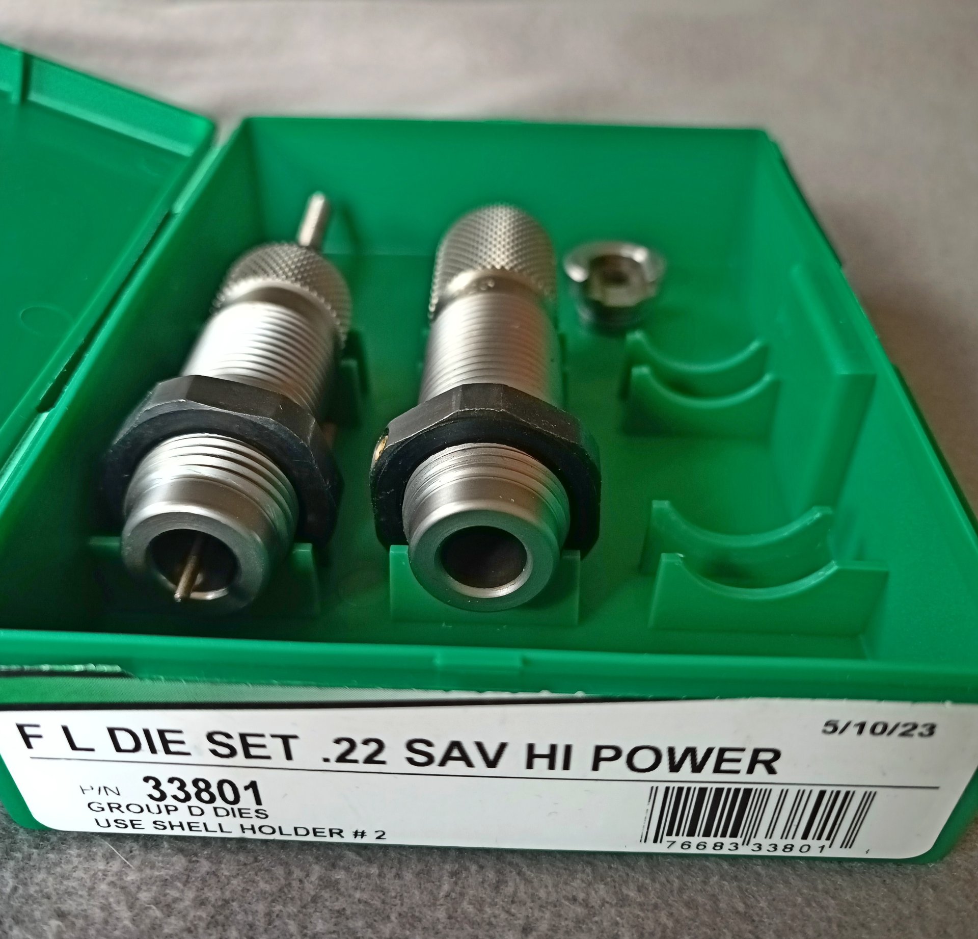 RCBS Matrizensatz 5,6x52 R (.22 Savage High Power) inkl. Hülsenhalter – bestzustand – Bild 1