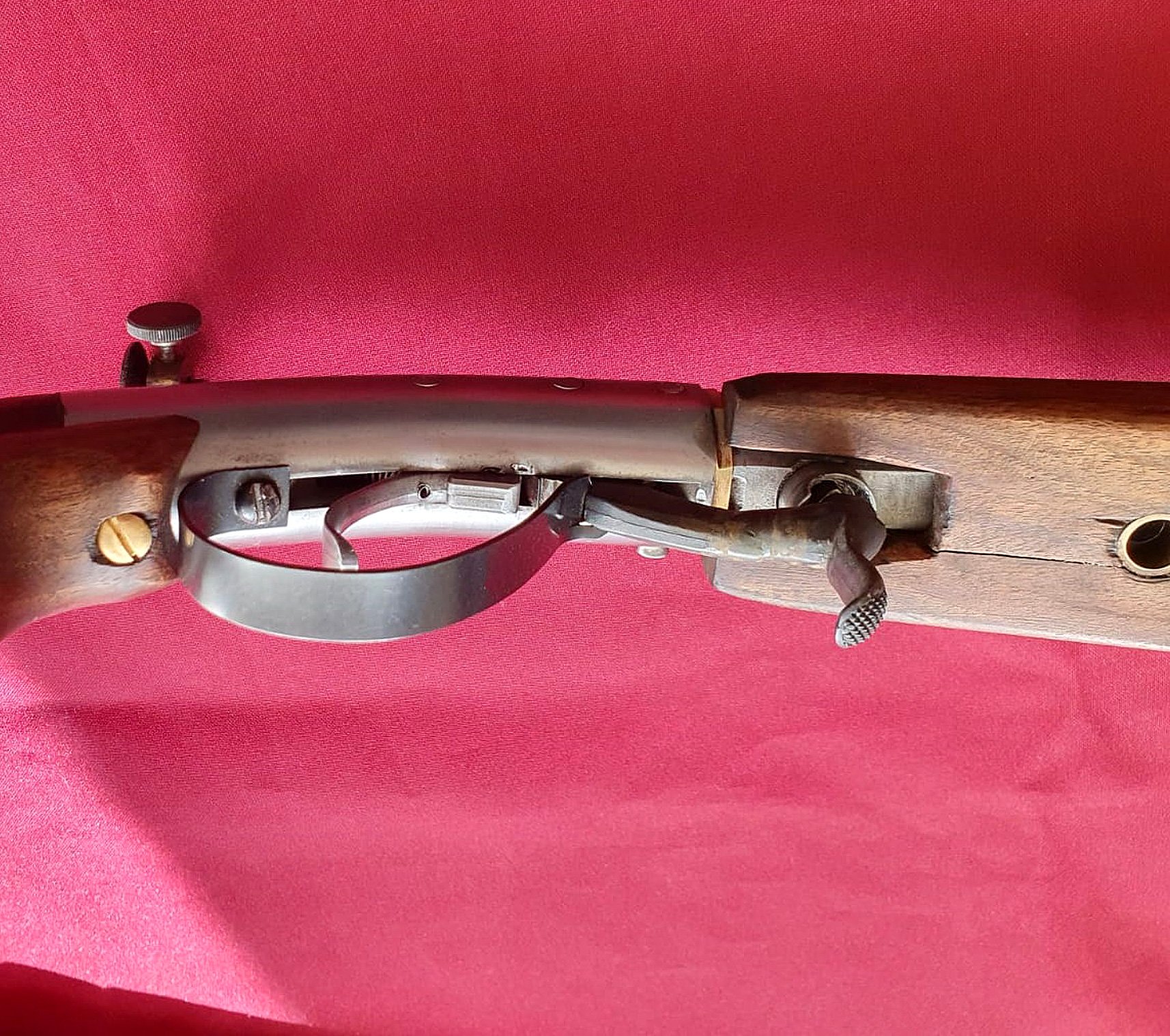 Älteres Unterhammer-Perkussionsgewehr - Cal. 44 mit deutschem Beschuss - Seltene Sammlerwaffe – Bild 5
