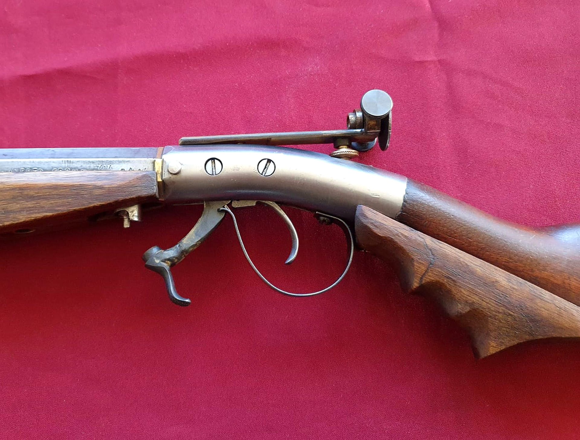 Älteres Unterhammer-Perkussionsgewehr - Cal. 44 mit deutschem Beschuss - Seltene Sammlerwaffe – Bild 3