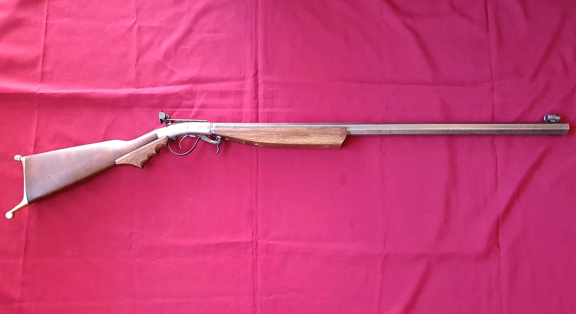 Älteres Unterhammer-Perkussionsgewehr - Cal. 44 mit deutschem Beschuss - Seltene Sammlerwaffe – Bild 2