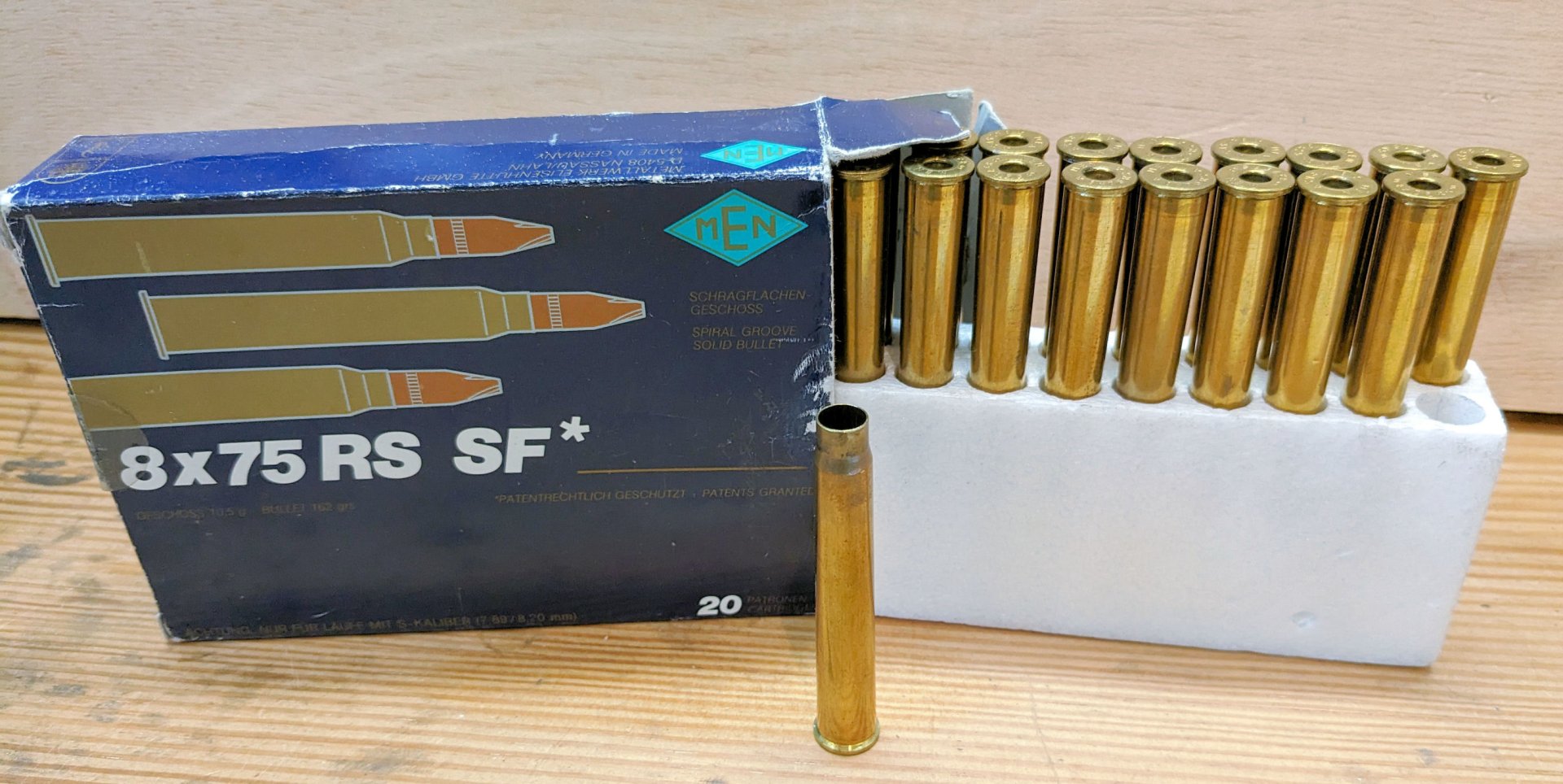 Hülsen 8x75 RS (150 Stück, überwiegend gebraucht) – Bild 1