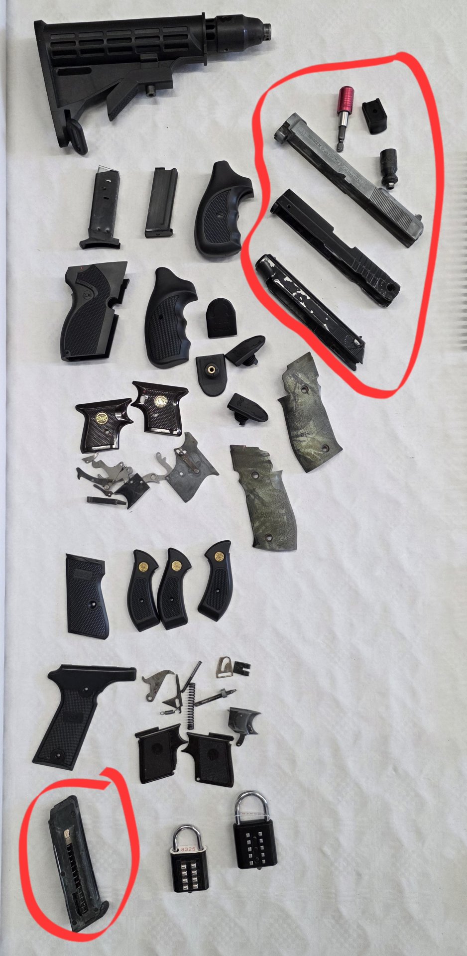 Konvolut Schreckschuss SRS Griffschalen Schlitten Magazin Röhm RG3 Walther CP99 – Bild 1