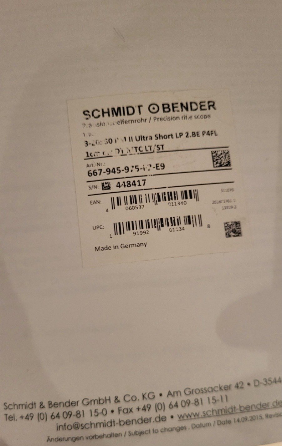 Schmidt & Bender PM II Ultra Short 3-20x50 RAL 8000 LP 2.BE (G28, MR308 Look) – Bild 2