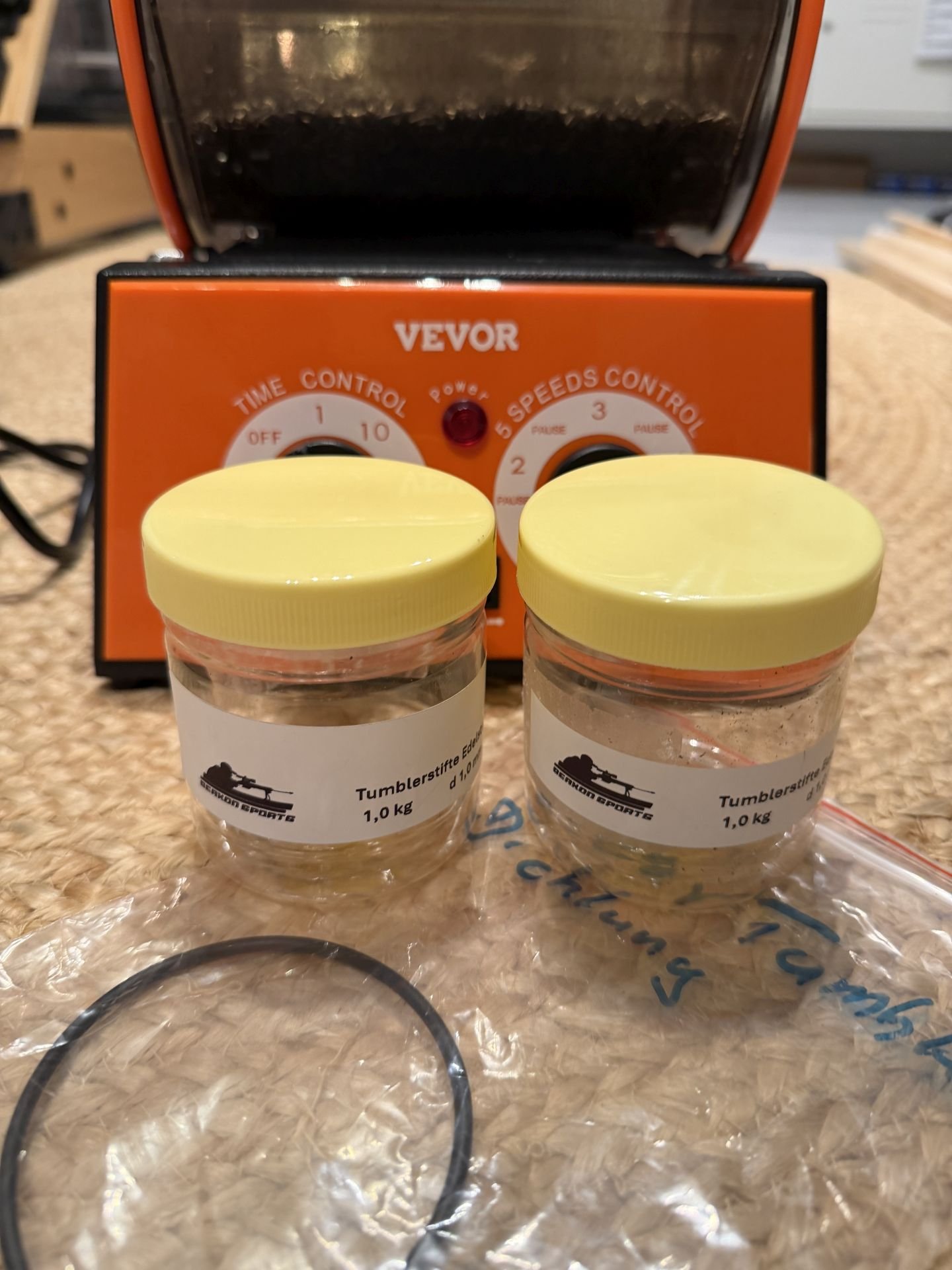 Nasstumbler Vevor 5kg mit 2kg Pins – Bild 3