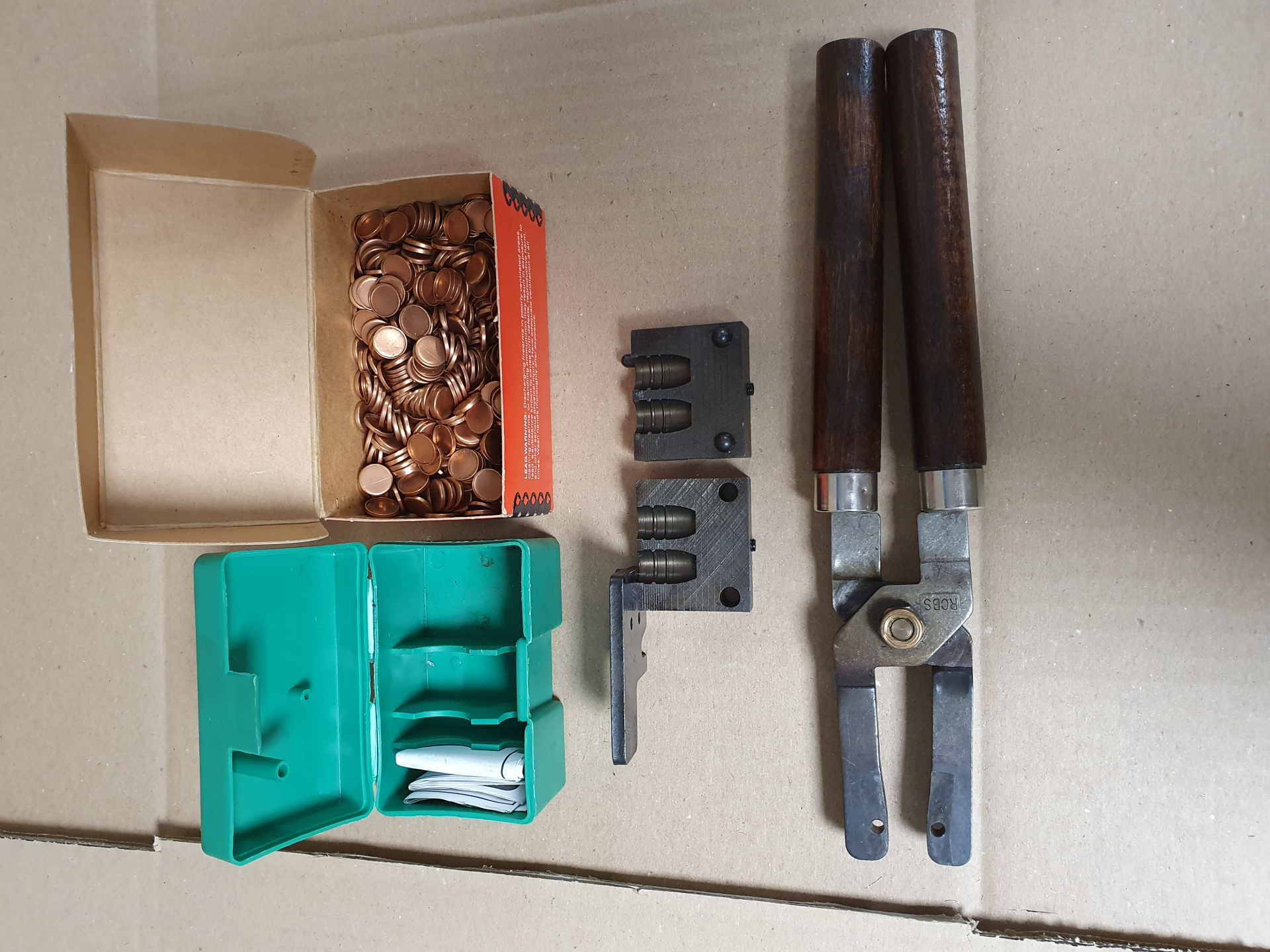RCBS 45-300-FN Double Gießkokille cal .45 # 82051 - Handgriff, Gas Checks – Bild 1