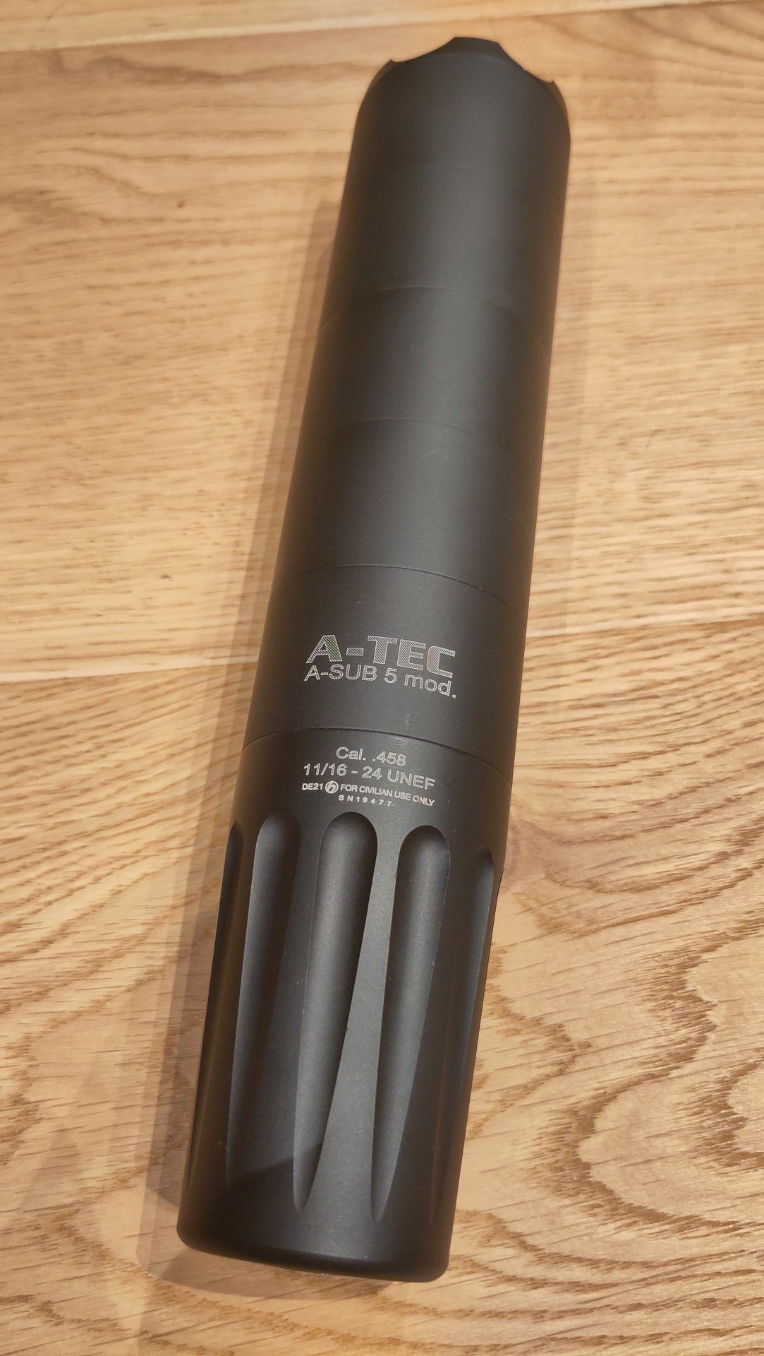Schalldämpfer A-TEC SUB-5 11/16“x24 UNEF .458 z.B. für 45/70 Gov. – Bild 1