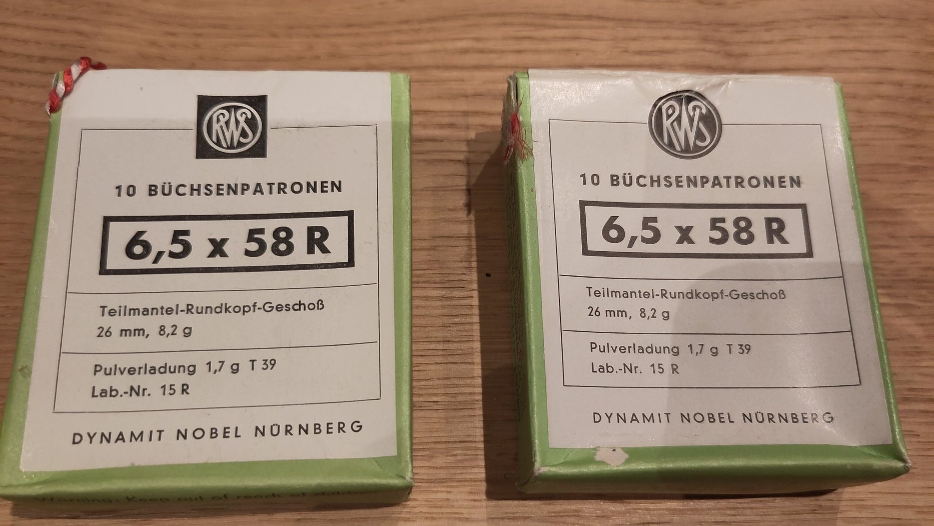 Munition 20 Schuss 6,5x58R Sauer Teilmantel - Sammlermunition – Bild 2