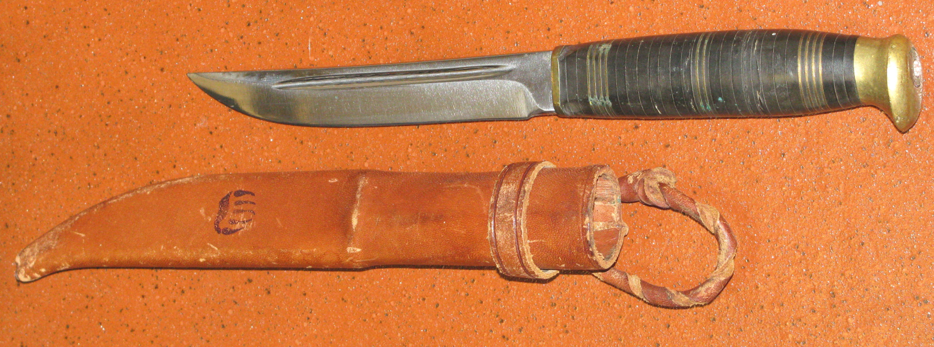 Jagdmesser mit Lederscheide, C. JUL. HERBERTZ – Bild 1
