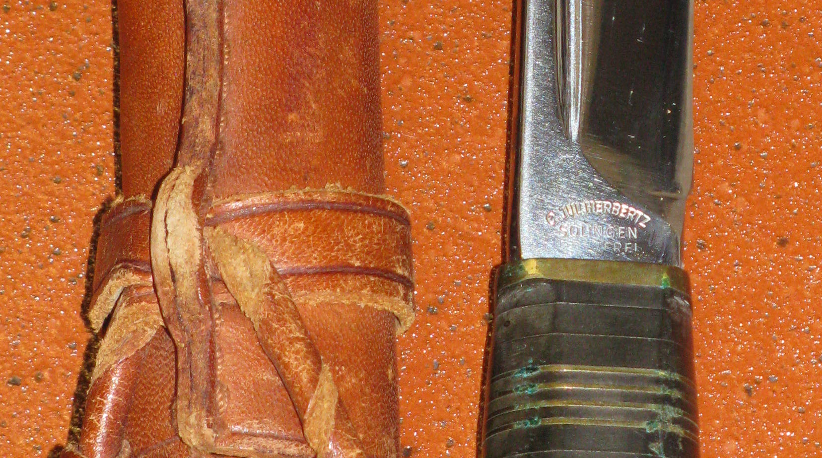 Jagdmesser mit Lederscheide, C. JUL. HERBERTZ – Bild 2