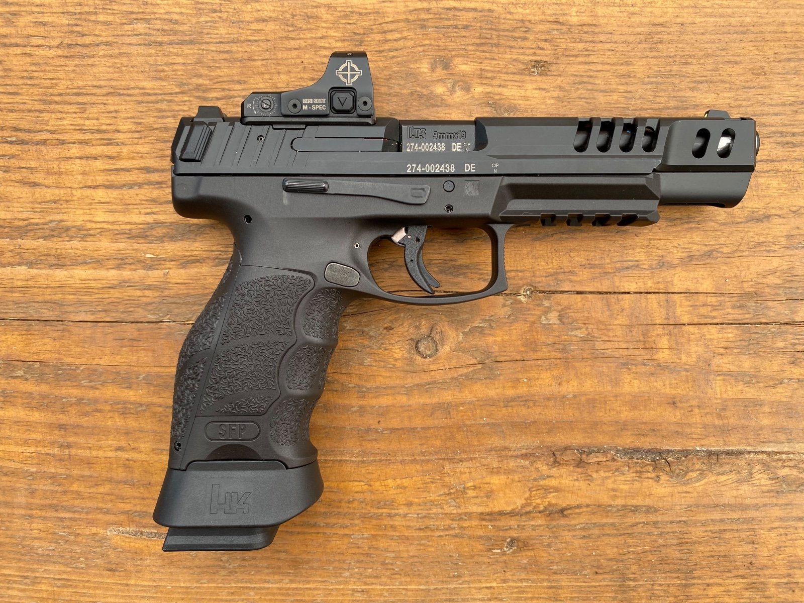Heckler & Koch SFP9 Match OR Push Button – 9mm Luger – 5,5 Zoll – inkl. Sight Mark Mini Shot – Bild 8