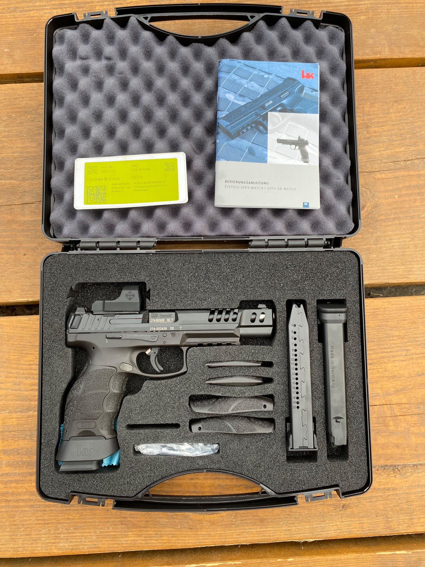Heckler & Koch SFP9 Match OR Push Button – 9mm Luger – 5,5 Zoll – inkl. Sight Mark Mini Shot – Bild 1